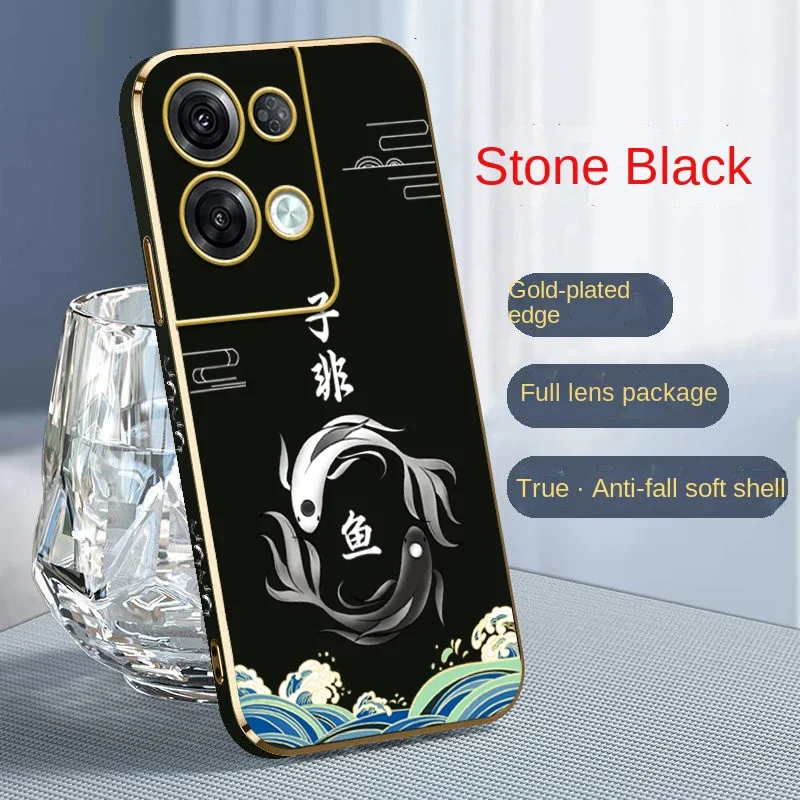 Funda de teléfono Sub no Fish para Oppo Reno 10 Z 8T 8 7 7Z 6Z 6 5 5K Reno 4 3 2F 2Z 2 4F 4Z 3 5F Lite Pro Plus Chuang Tzu Taoism Cover