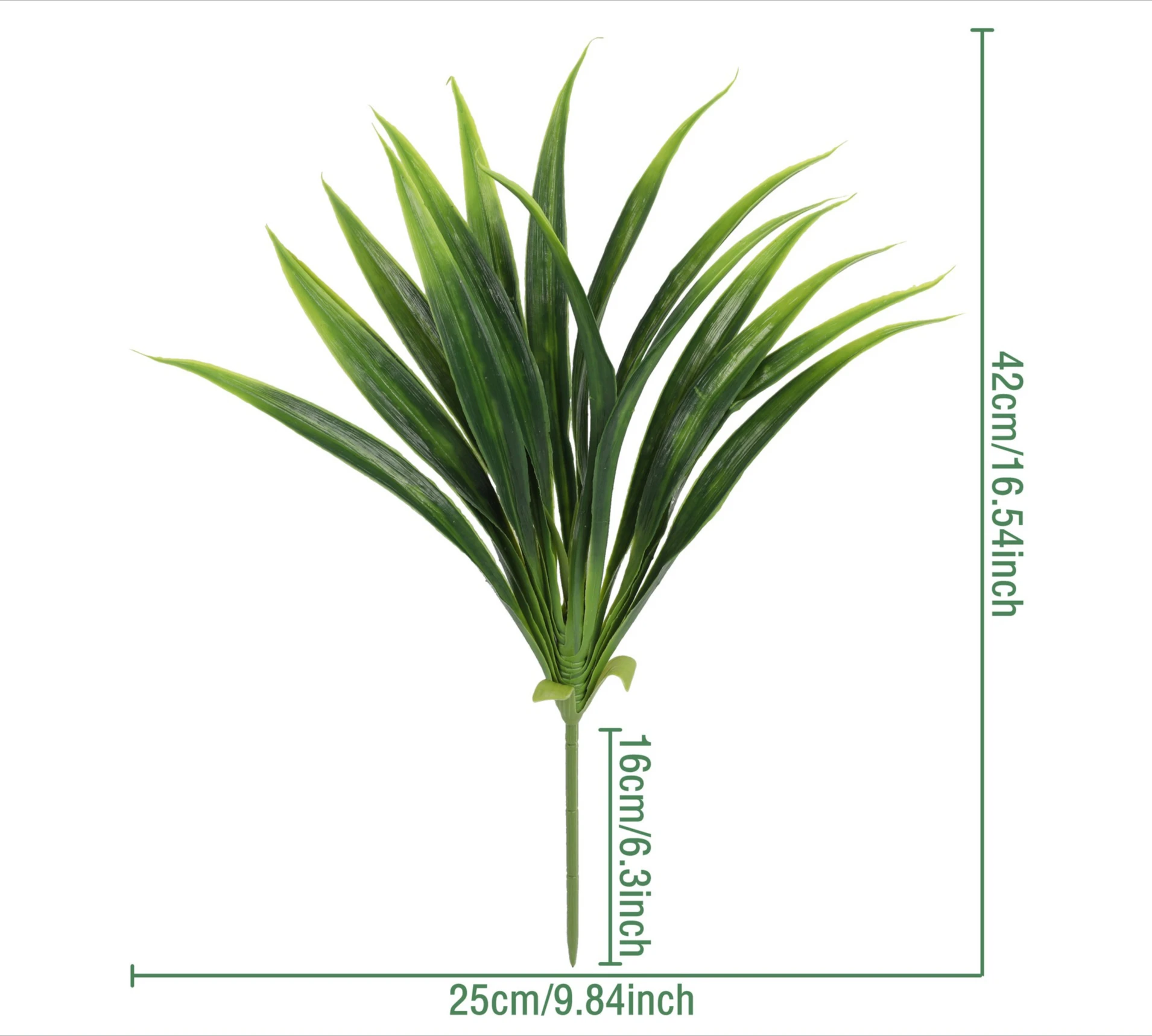 Simulatie groene plant gladiolusblad cymbidiumblad met gras winkelcentrum hoteldecoratie woonkamer