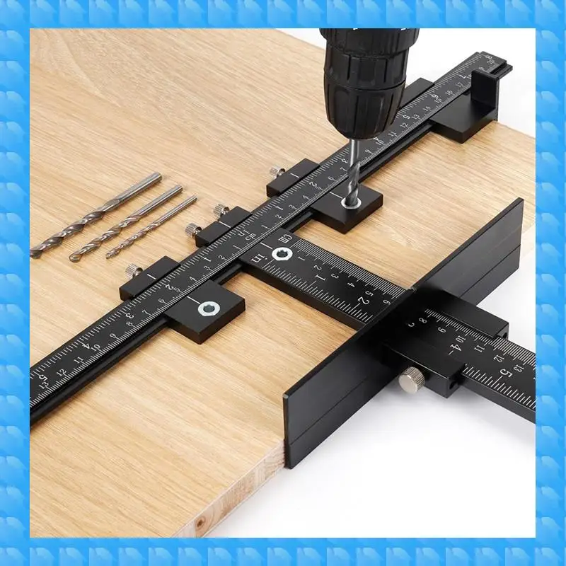 ETRT Aluminum Cabinet Hardware Jig,Punch Locator Drill Guide,Wood Drilling Dowelling Guide For Installation Of Handles Knobs Dur