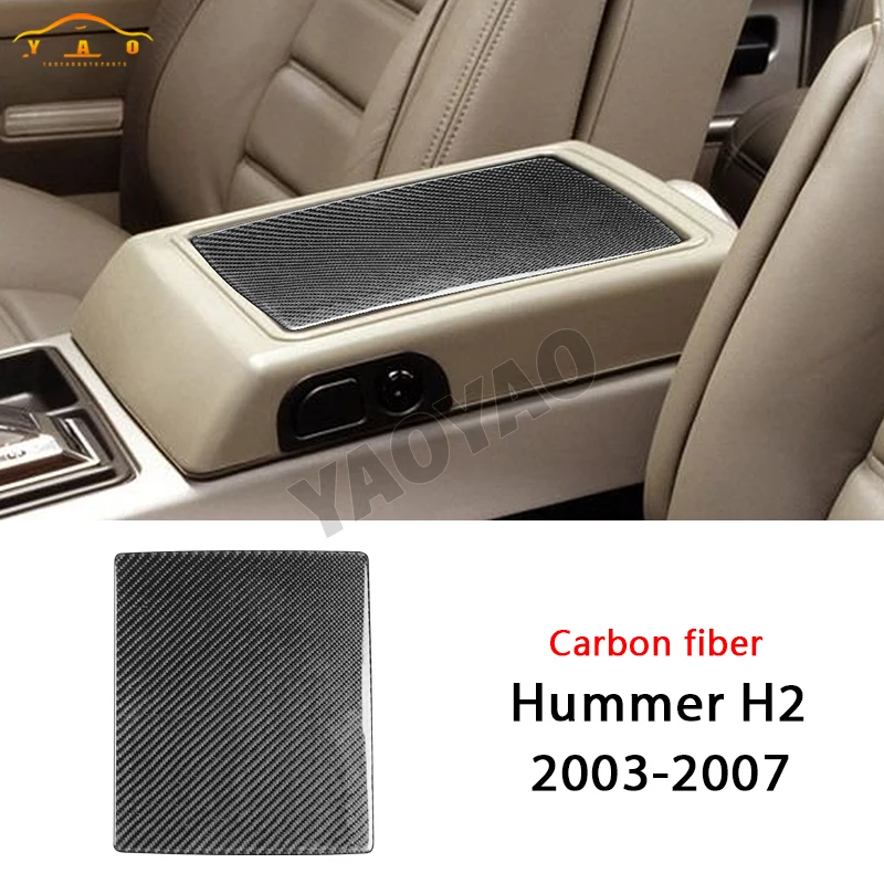 ألياف الكربون ل هامر H2 2003-2007 وحدة التحكم المركزية قفاز مقصورة غطاء لوحة غطاء الكسوة ديكور السيارة الداخلي