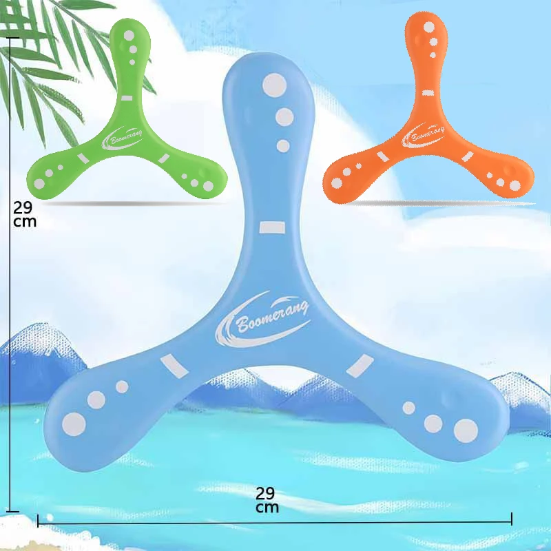 Kids Starter Soft Flying Three-leaf Boomerang Returning Toy Outdoor Flying Boomerang Sports Game Toy
