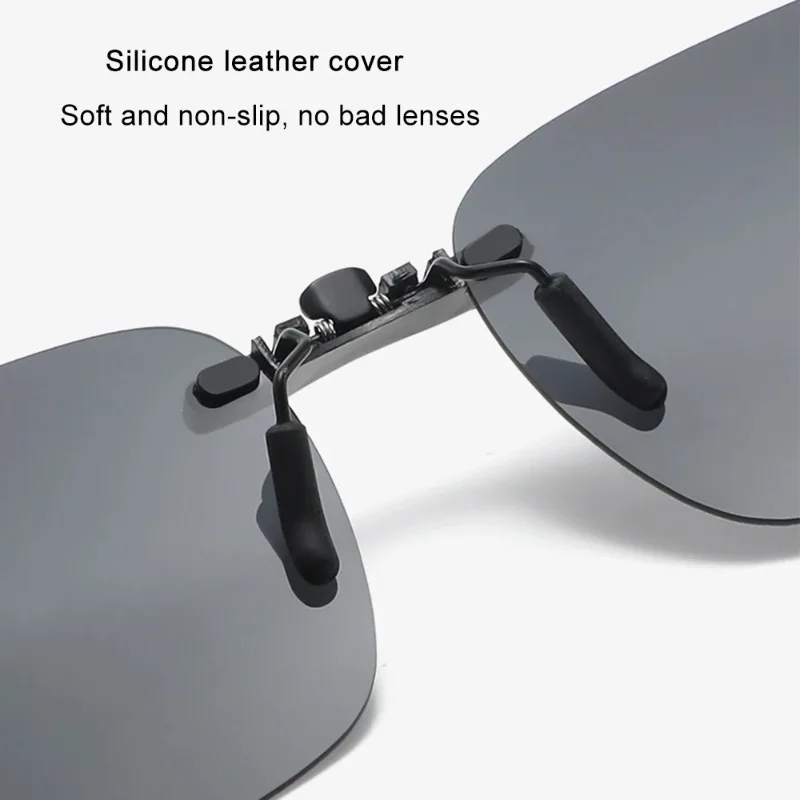 Clip-on Sunglasses Frameless Anti-glare Sunglasses Lenses Frameless Sunglasses Lenses Anti-glare For Fashion Accessory Outdoor view 3