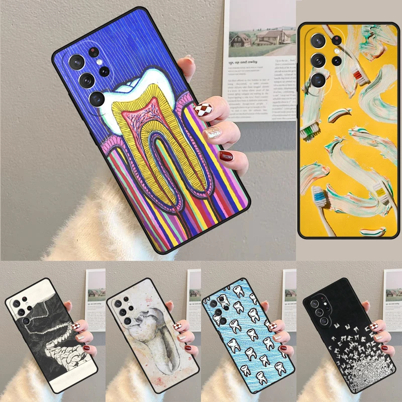 Wisdom Teeth Dentist Tooth TPU Phone Case For Samsung Galaxy note 10 pro S26 S25 S24 S23 S22 Ultra Plus S21 FE S20 Cover