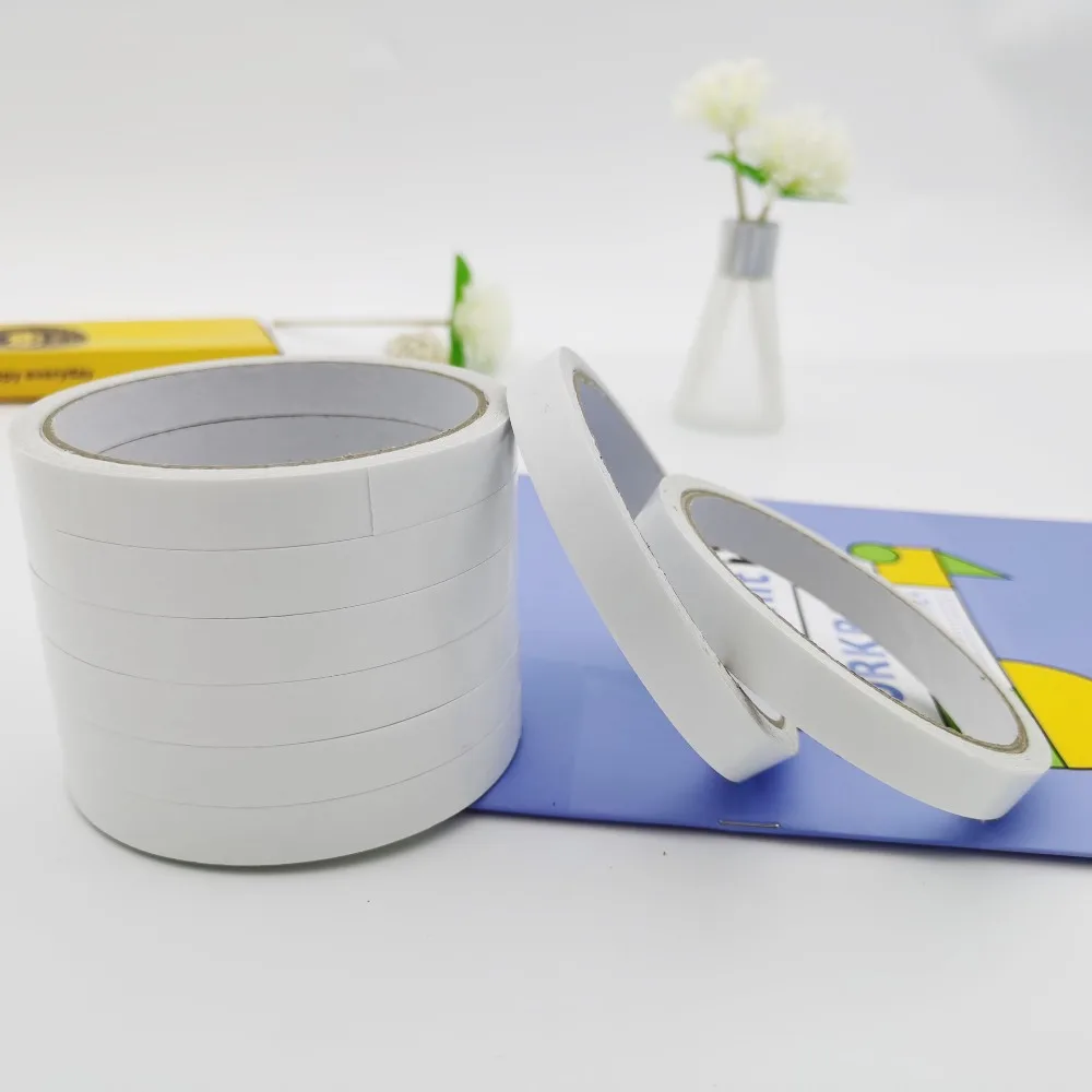 

Double Sided Tape Strong Adhesive White Stickers For Student Stationery Office Supplies Home Craft DIY Ultra Thin Sticky Paper