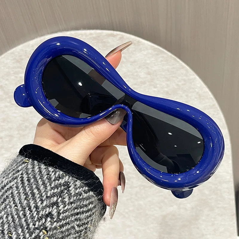 Lustige und süße einteilige Sonnenbrille, Sonnenbrille mit dickem Rahmen, UV-beständige personalisierte Sonnenschutzbrille, Sonnenschutzbrille