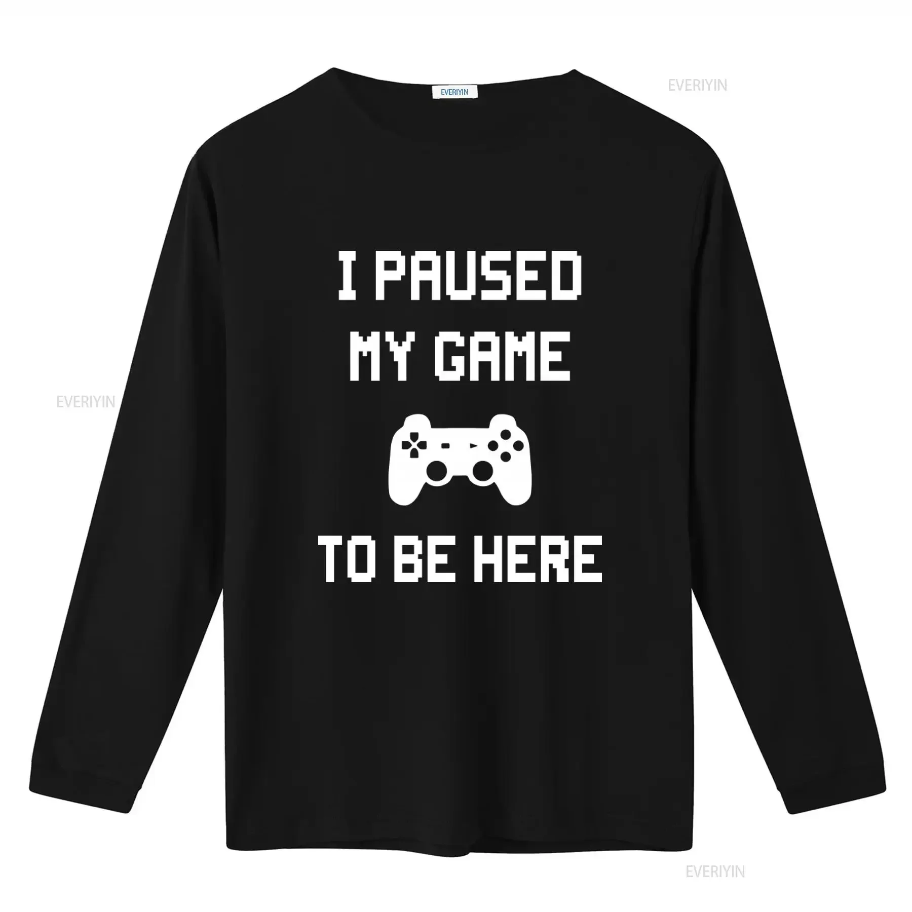 Makaya Mens Gaming T Shirt Funny Slogan 'I Paused My Game To Be Here' Blue S XXXXXL vintage Washed Slightly Versatile Stylish