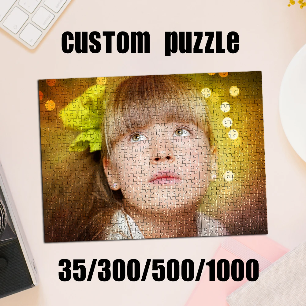 35/300/500/1000pcs Personalized Custom Photo Puzzle couples Customize Custom Gift Jigsaw Puzzle Jigsaw Board