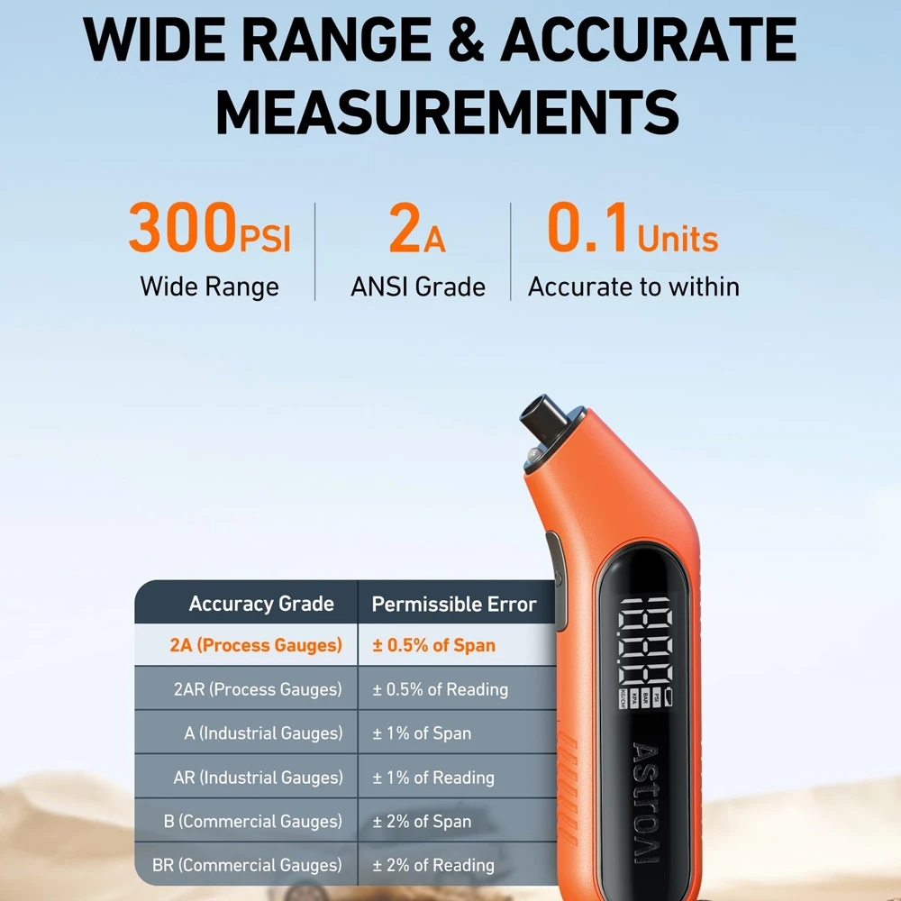 Цифровой монитор давления в шинах с ярким светодиодным экраном, подходящий для автомобилей, грузовиков, автофургонов и внедорожников, легко читаемый точный давление в шинах