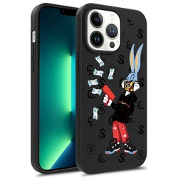 Fashion rabbit streetwear Trend custodia morbida per iPhone Cover per telefono degradabile 15 14 13 12 11 Pro Mini 7 8 Se Plus Xr X Xs Max funda