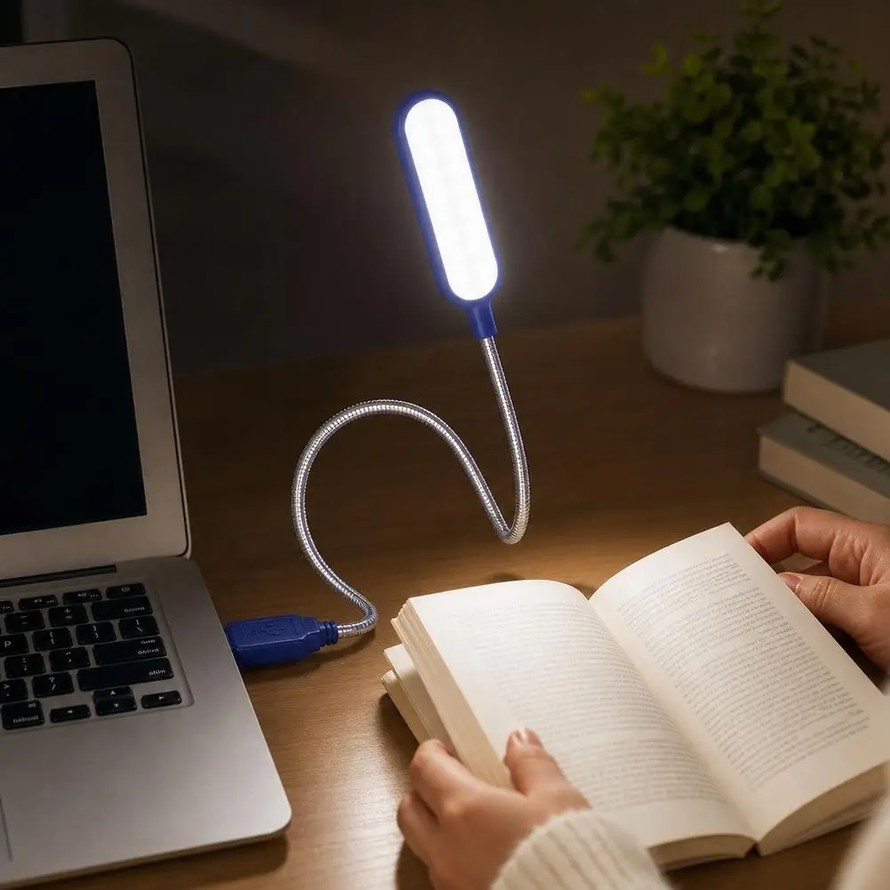 USB LED Book Light 6 LEDs Flexible Reading Lamp Mini USB Powered Night Light Table Desk Lamp For Laptop Power Bank
