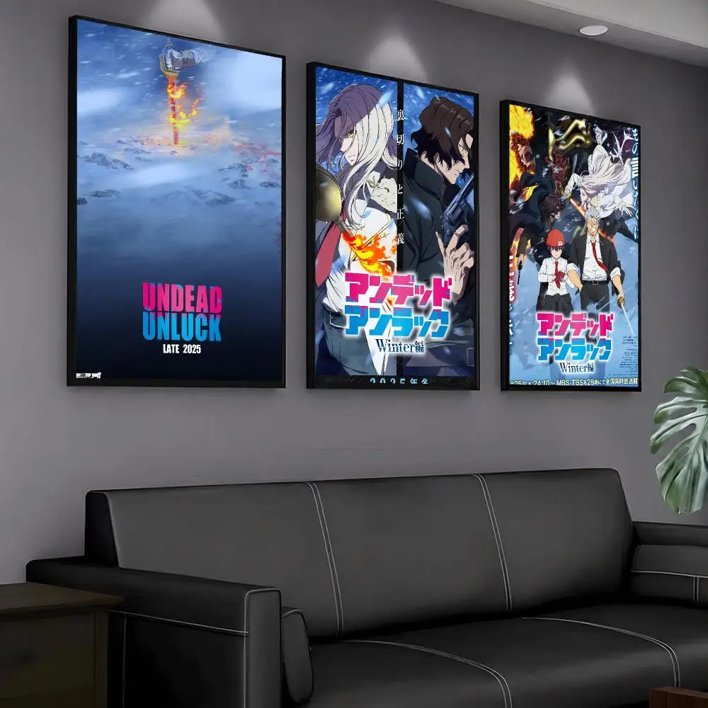 anime U-Undead Unluck-K Painting Calligraphy Artwork for Home Bedroom Office Wall Decoration Gift