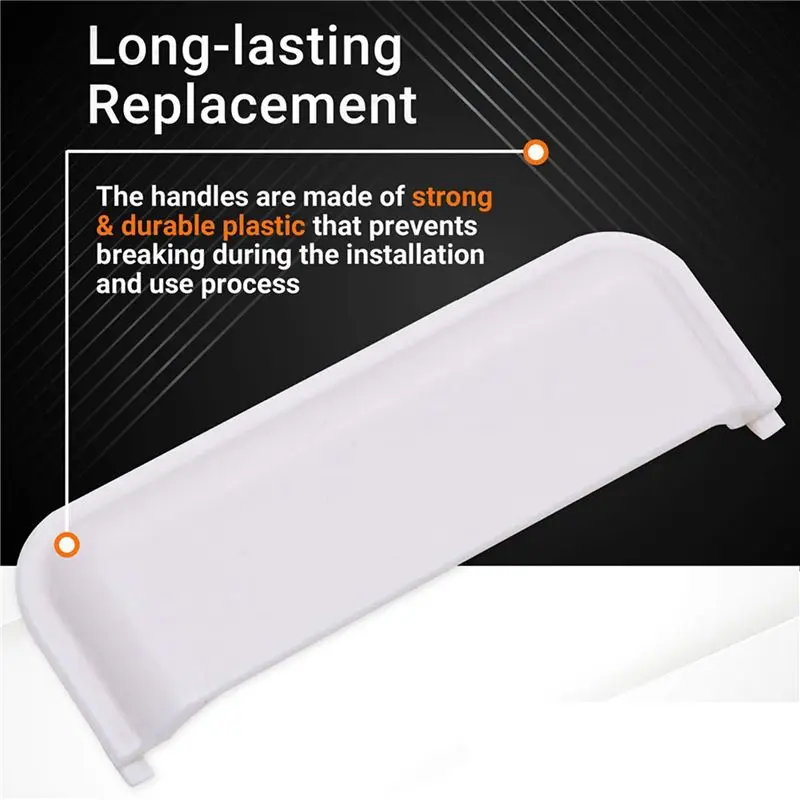 A83X-4Pieces Suitable For W10861225 W10714516 Clothes Dryer Door Handle Replacement Parts Replacement AP5999398 PS11731583