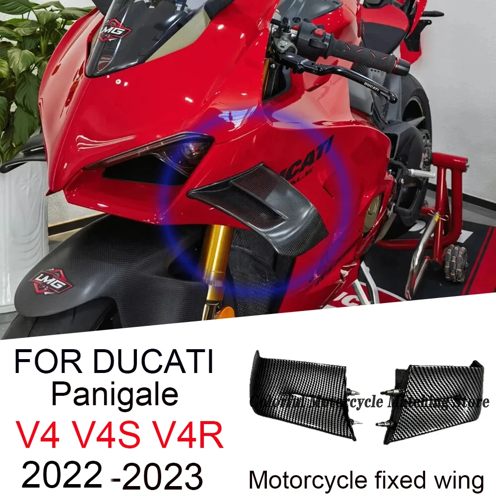 

Carbon Fiber Motorcycle Accessories Winglets Aerodynamics Air Deflector Kit For DUCATI Panigale V4 V4S V4R 2019 2022 2023 2021