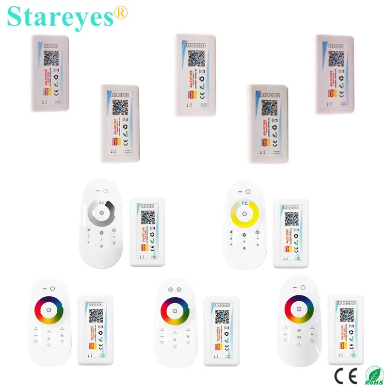 WiFi Smart Controller Tuya Alexa Google Home Voice DC5-24V Single color Dimmer CCT RGB RGBW RGBCCT 5 in 1 LED Strip APP 2.4G RF