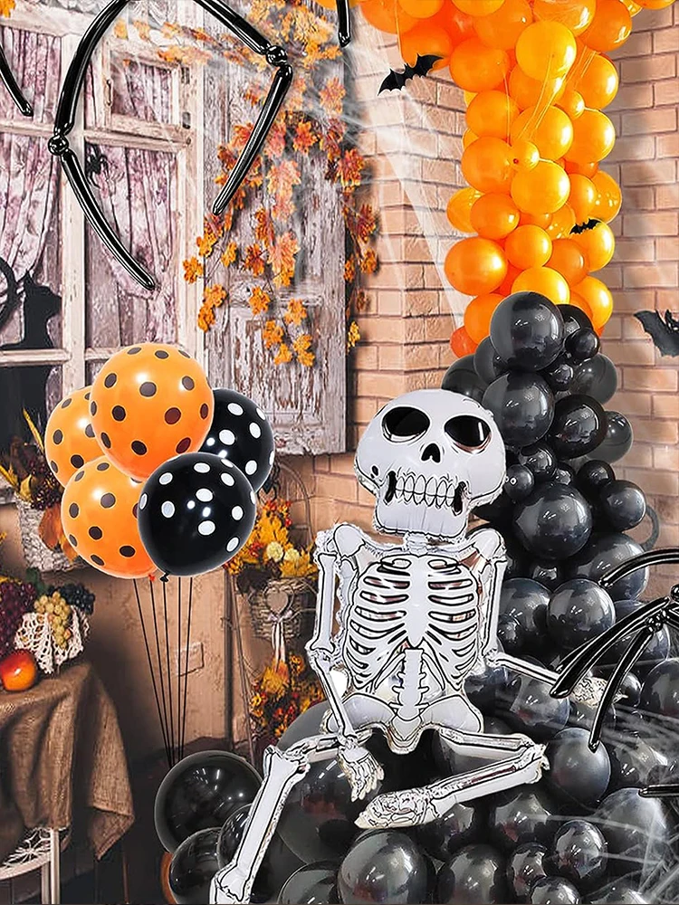 Halloween Skeleton Foil Balloon Birthday Halloween Decor Party Horror Props Happy Halloween Balloons Home Decoration photo props