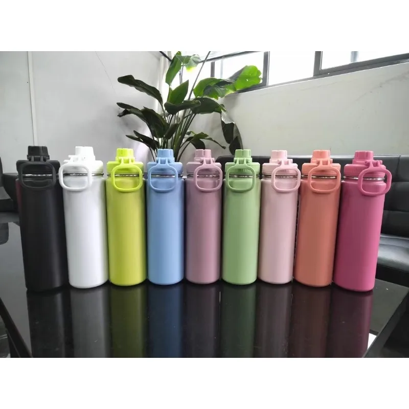 24oz/750ML Stainless Steel Thermos Cup Water Bottle Insulated Tumbler Portable Car Vacuum Flasks Outdoor Travel Drinkware Kettle