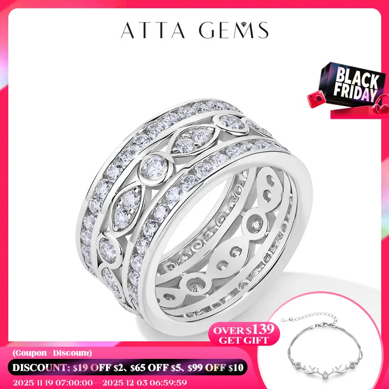 

ATTAGEMS Роскошная полная фотография для женщин D цветной VVS1 Lab бриллиантовый браслет S925 серебро обручальное свадебное ювелирное изделие фотоподарок