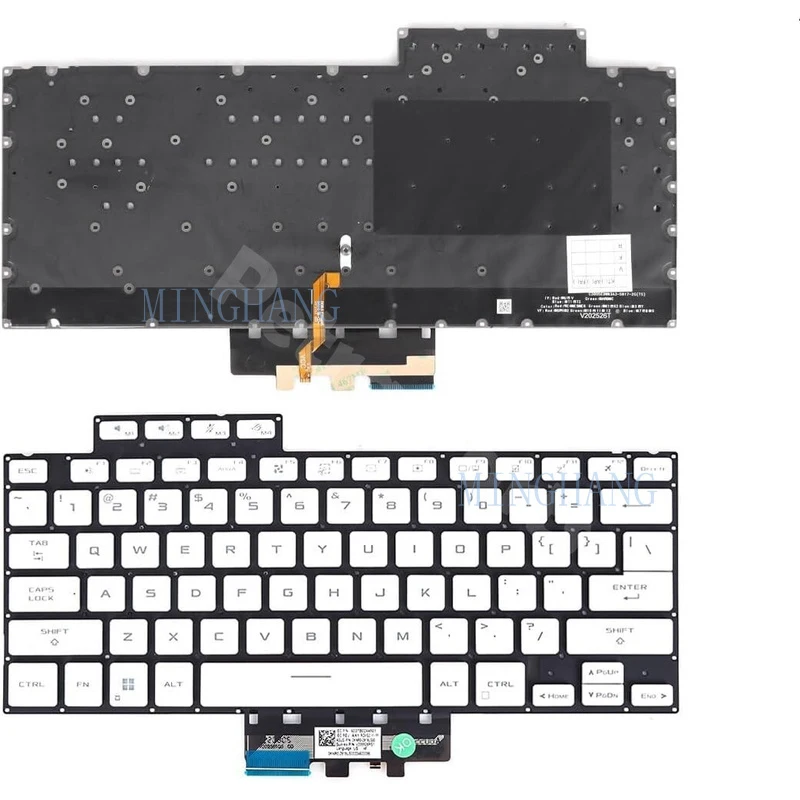 

M US Keyboard for ASUS ROG Zephyrus G14 2022 GA402 GA402RJ GA402RK White Backlit