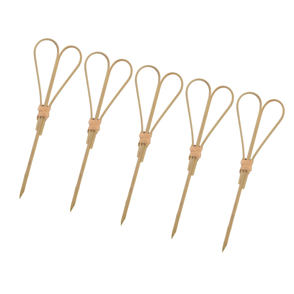 

50 Pcs Scissors Cocktail Sign Picks Appetizer Skewers Bamboo Mini Elegant Fruit Stick Festive