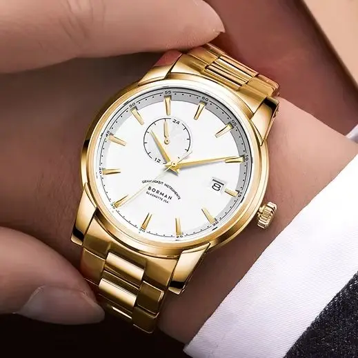 BORMAN Men Automatic Watch 41mm Mechanical Wristwatch 50m Waterproof Sapphire Mirror NH37 Mov