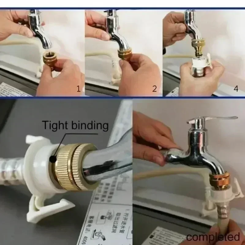 ZEXEF 1/2/5PCS Universal Tap Kitchen Adapters Brass Faucet Watering Garden Tools Tap Connector Mixer Hose Adaptor Basin Fitting