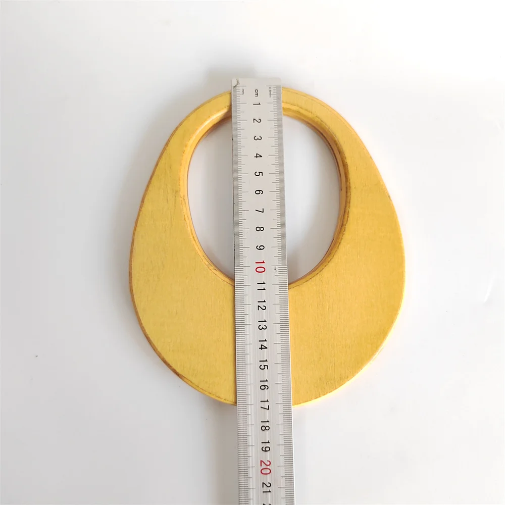 Oval Solid Wood Handmade Bag Handles DIY Replacement Handbag Tote Handles Purse Bags Bag Straps Wooden Bag Handle Accessories
