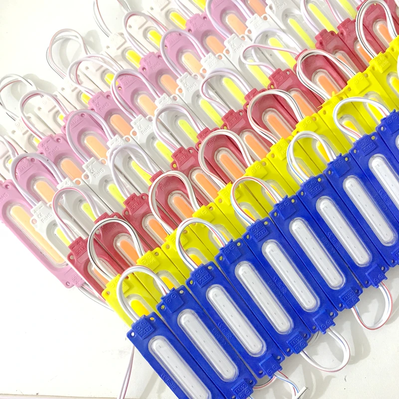 20pcs/lot DC 24V 2W 6LED Injection Light With Lens COB LED Module Waterproof IP68 LED Back Light for Sign Channel Letter