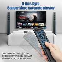 Wosung Remote Control Air Mouse Mini Wireless Keyboard Voice Gyroscope 7 Color Backlit 2.4&BT Fly Remote for PC, TV, Laptop