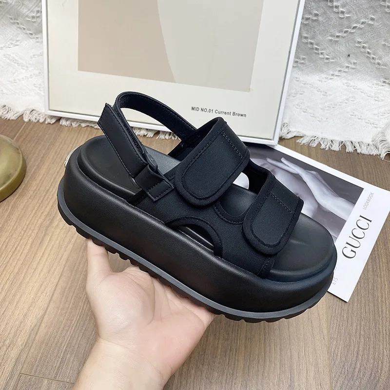 Women\'s Fashion Sandals 2024 New Summer Beach Internet Celebri Platform Increased Sandals Sports Casual Sandals