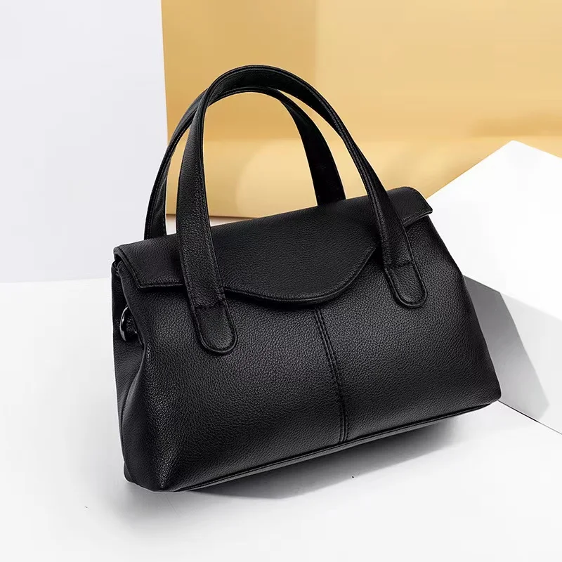 

Ladies Genuine Leather Handbags Big Women Bag Large Vintage Female 2023 Office Hand Shoulder Bags For Women Tote H25