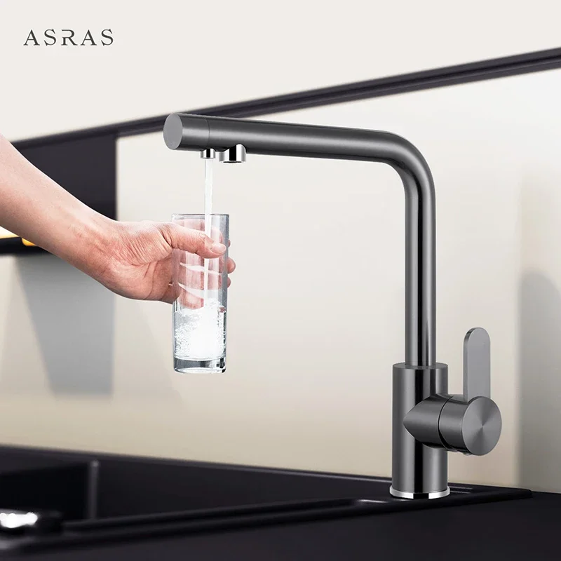 

ASRAS Three-In-One Kitchen Sink Faucet Hot And Cold Water Filter Water Taps