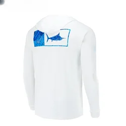 Men's Hooded Shirt Summer UV Protection Long Sleeve Fishing Top Performance Jersey