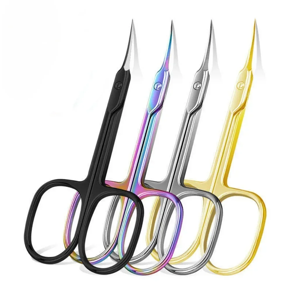 Cuticle Scissors Extra Fine Cuticle Trimmer for Manicure and Pedicure Curve Blade Precise Pointed Tip Grooming Kit for Nail Art