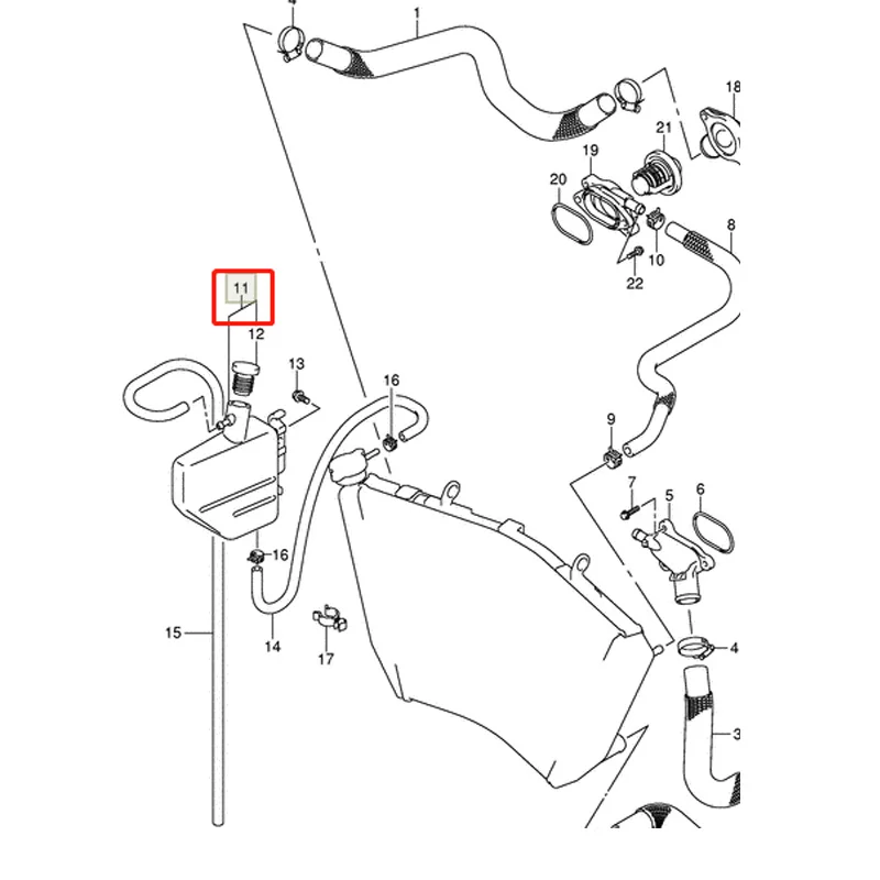 LOPOR Motorcycle Radiator Coolant Water Bottle Reservior Overflow Tank For SUZUKI GSX-R1000 2005 2006 17910-41G00-000 GSXR