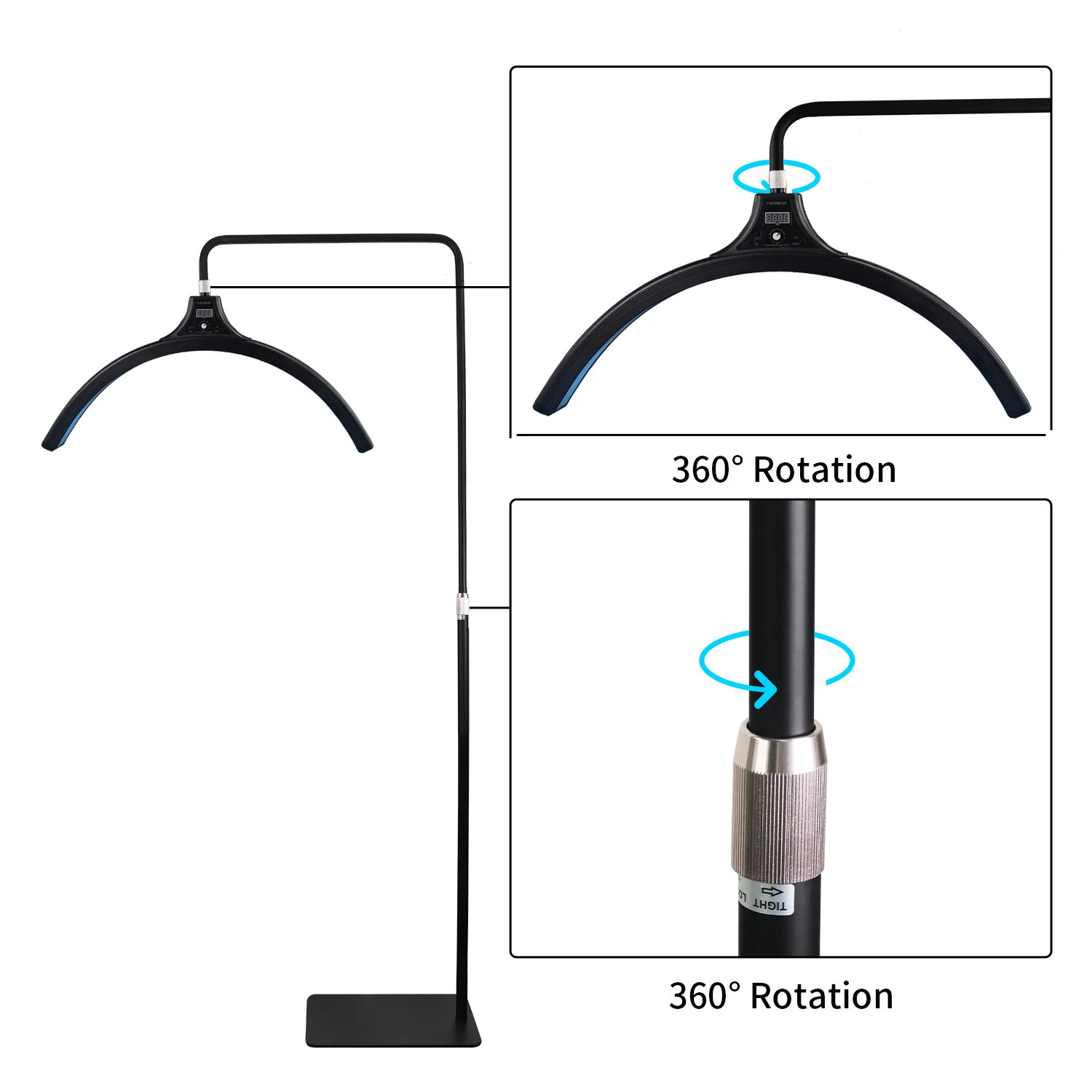 LED نصف القمر رمش الطابق مصباح ، التطهير والتعقيم ، منتجات العناية بالبشرة الوجه ، الوشم الحاجب تصوير مصباح ، 28in