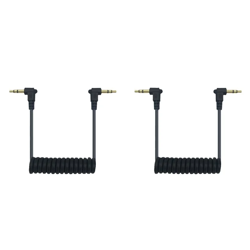 

N82R 2Pcs 3.5Mm Cable Spring Cable For Camera Smart Phone To DJI Mic Wireless Microphone For Camera