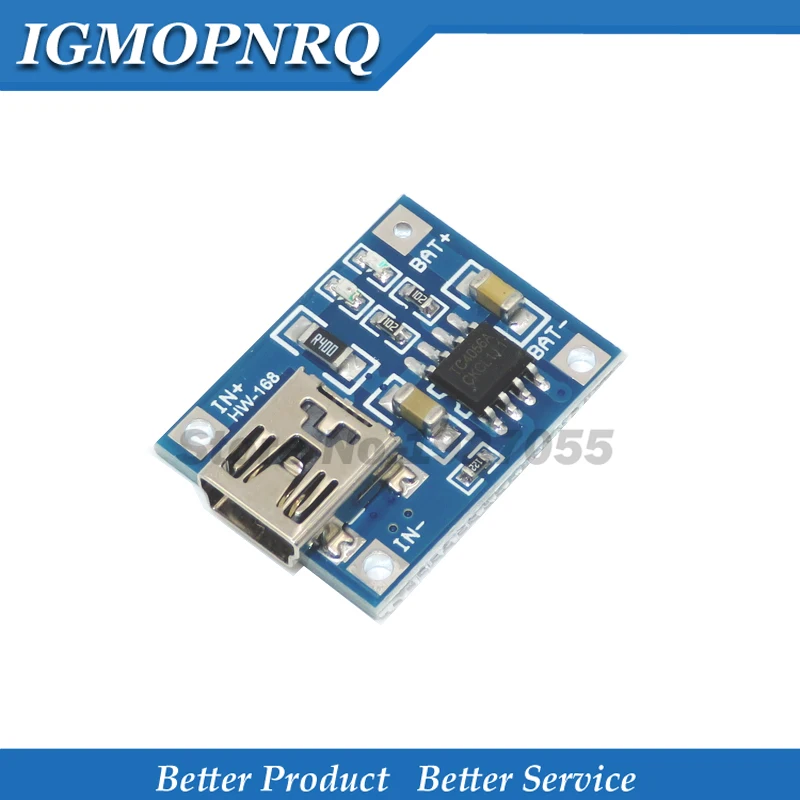 10pcs 5V1A Micro USB 18650 Lithium Battery Charging Board Charger Module+Protection Dual Functions TP4056