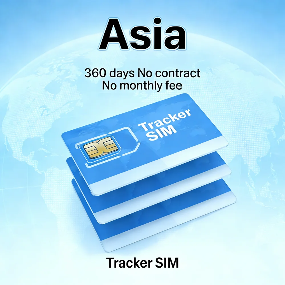 4G Tracker SIM Card, 2G/3G/4G IoT, Asia, No Contract, 360MB/360 Days, Tri-Size, for ST-901L TK905 GT06 etc