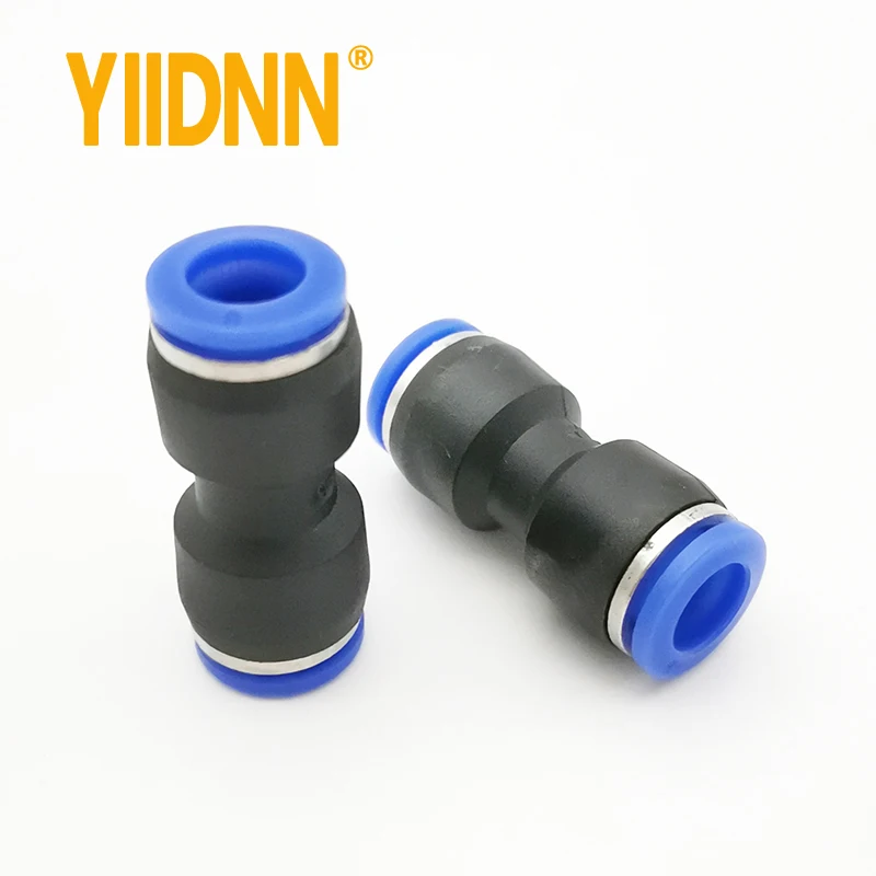 PU 공압 피팅 I 타입 양방향 직선 커넥터, 4mm, 6mm, 8mm, 10mm, 12mm 튜브