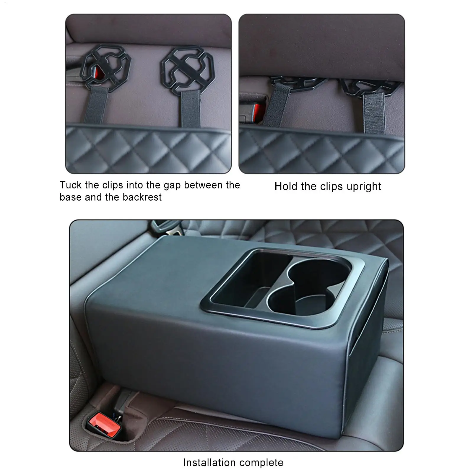 Backseat Arm Rest Console Box Automotive Arm Rest With Cup Holder Second Row Rear Central Armrest Box For SUV Truck Sedan ﻿