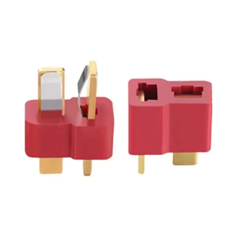 Anew Type Of T-Plug Male And Female Connector With A Bright Red Outer Shell Copper Core Suitable For Rc Lipo Battery Spare Parts