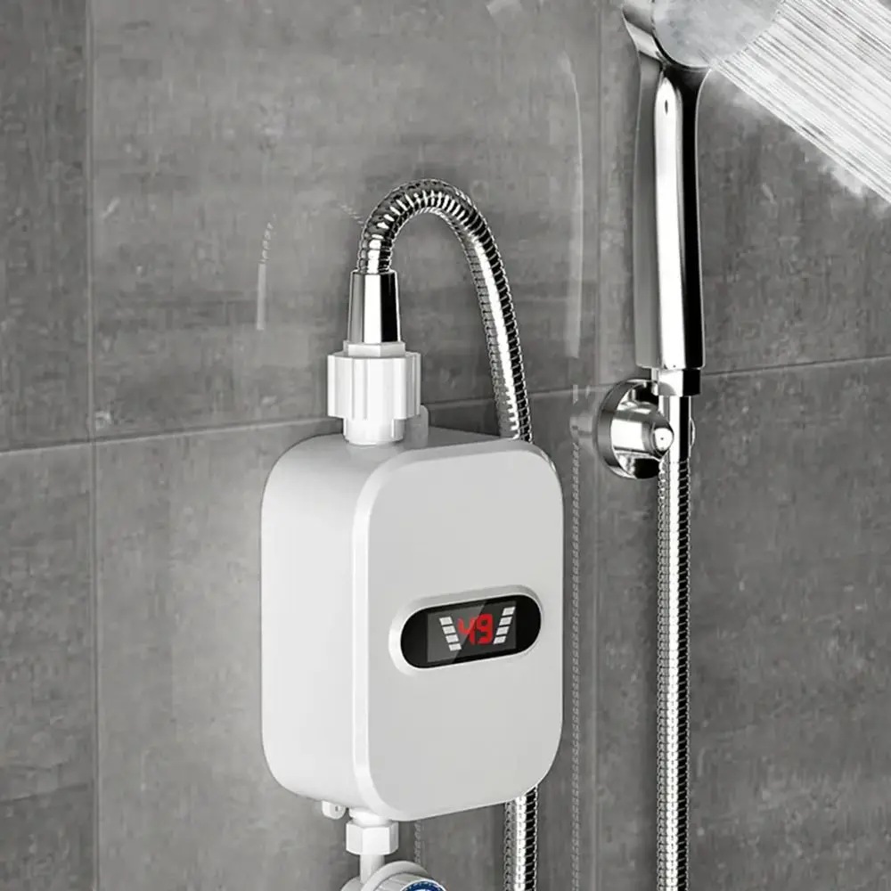 LCD Temperature Display Instant Electric Water Heater Waterproof 3500 W Power Electric Shower Heater Quick Heating Fast Heating