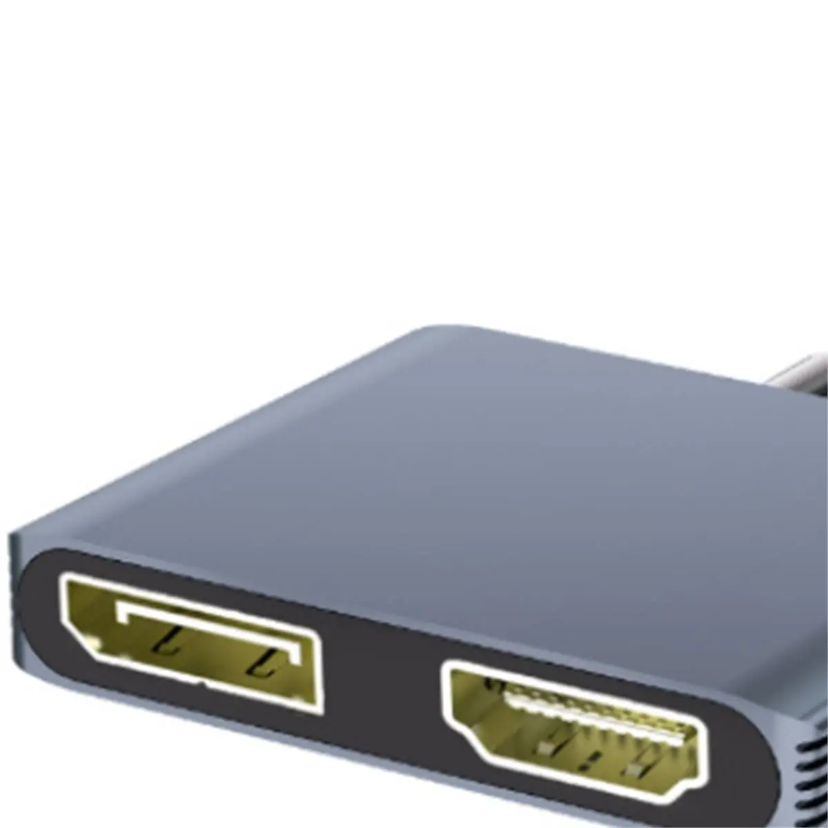 Type-C Hub to -Compatible+DP Splitter 4K 60HZ Multi-Screen Expansion Type C Docking Station for Laptop Phone