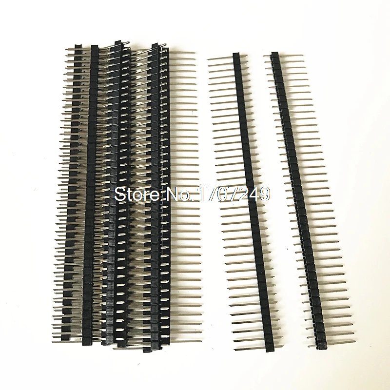 Free Shipping 200Pcs Single Row Pin Male 1*40P 40Pin 2.54mm 1X40 15mm Height Long Breakable Pin Header Strip For Arduino PCB