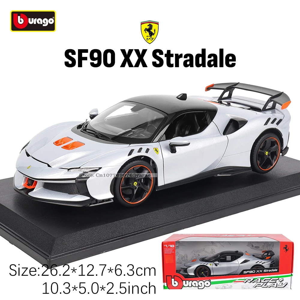 Bburago 1:18 Ferrari SF90 XX Stradale Red/White die-casting