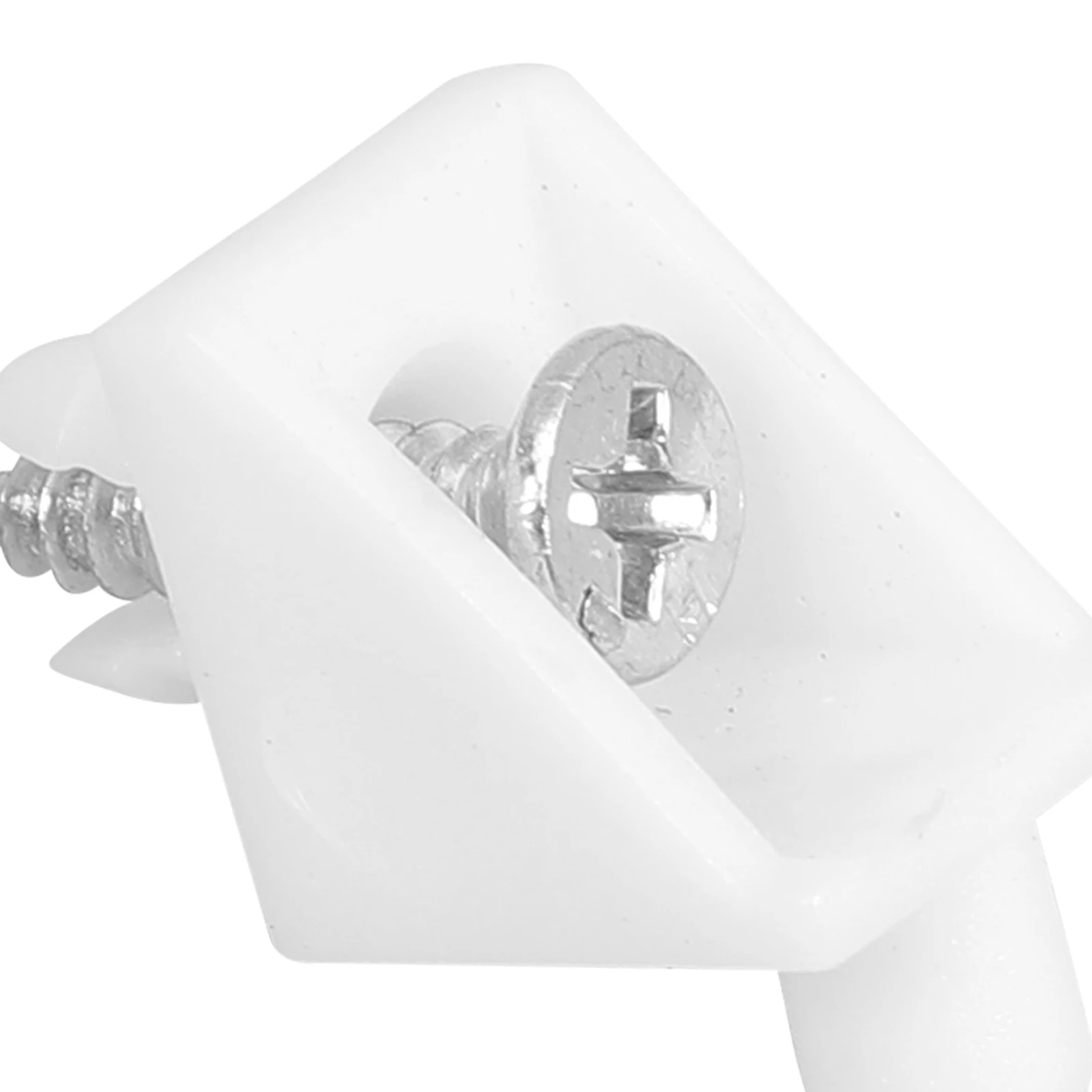 50 set Drawer Angle Bracket Fastener Plastic Wedges Cabinet Bottom Support Furniture Corner Brace Self-Tapping Screws 90 Degree