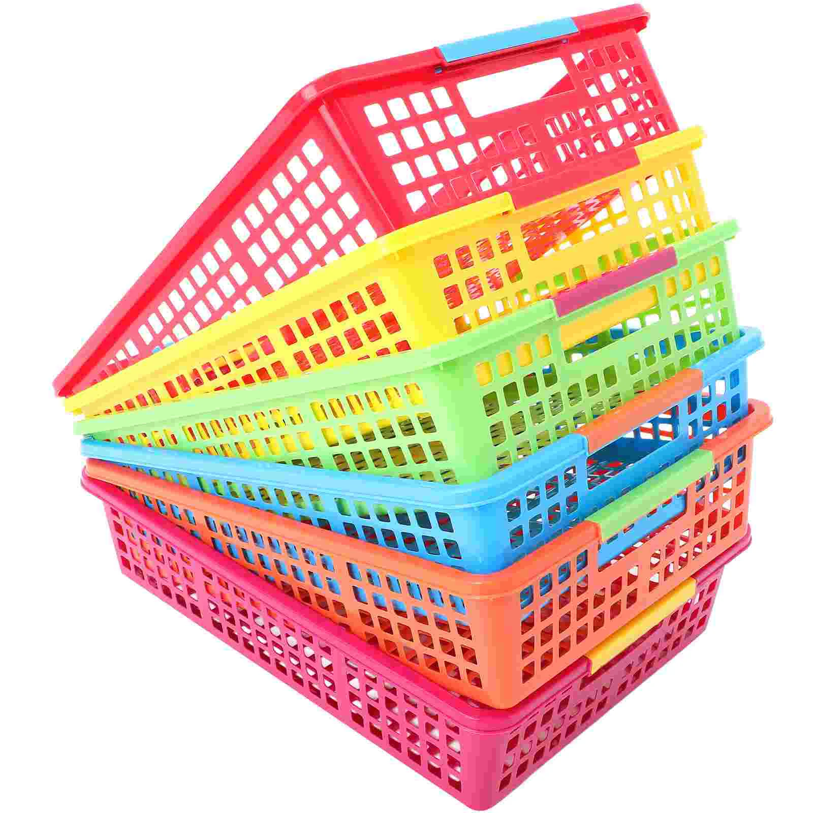 

6 Pcs File Basket Storage Classroom Bins Paper Organization for Teachers Turn Trays Pp Desktop Drain