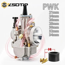 ZSDTRP Universal PWK 21 24 26 28 30 32 34 2T 4T Engine Carburetor Carburador With Power Jet For Koso OKO Keihin 75cc-350cc