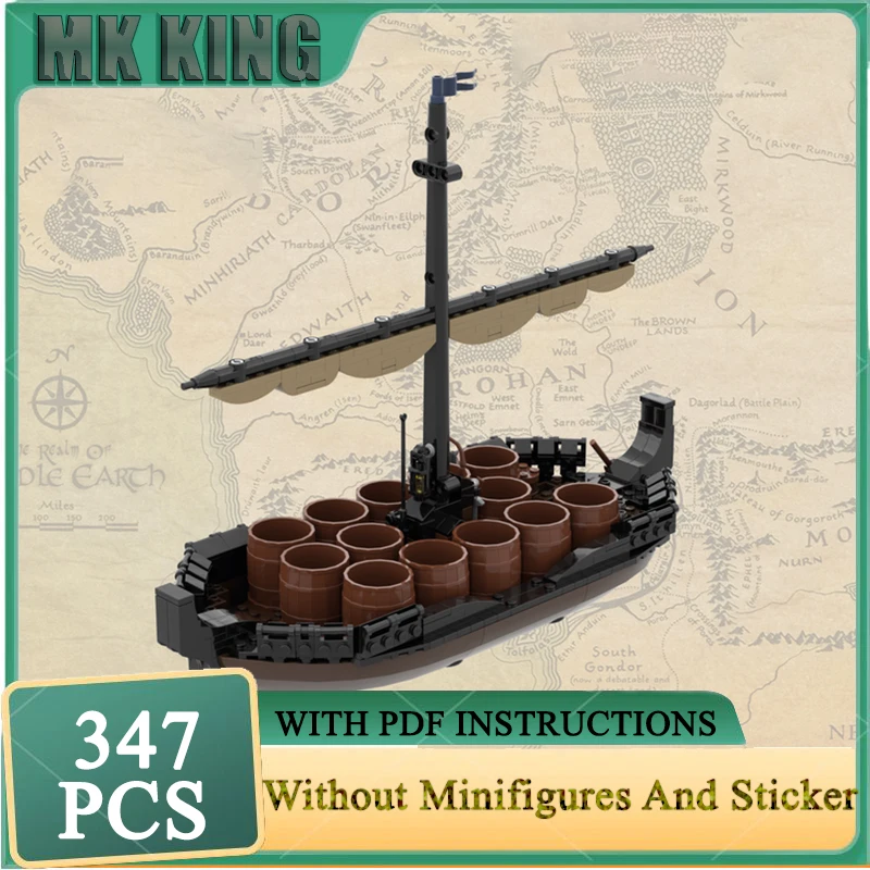 

Magic Rings Model Moc Building Block Boat Modular Building Model Technology Brick Famous Movie DIY Assembly Toy Holiday Gifts