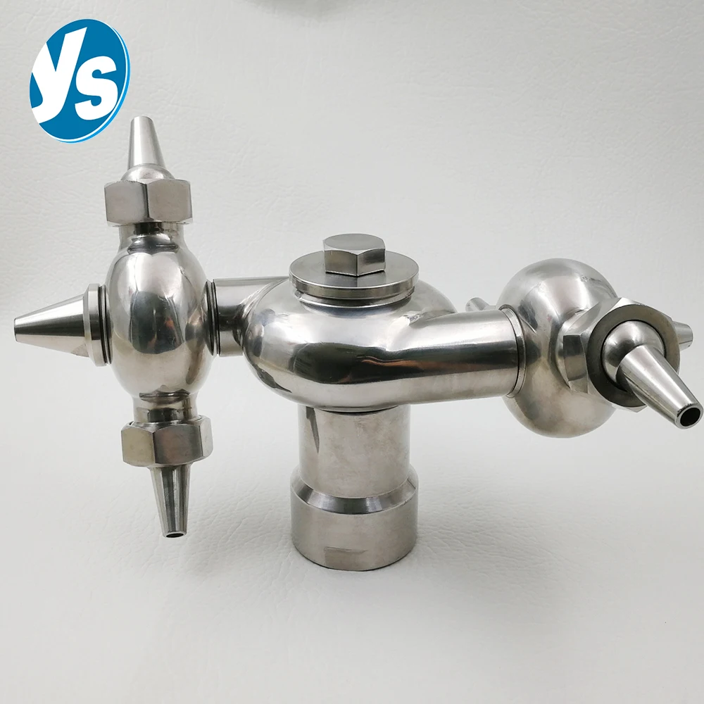 

SS316L Horn Type Tank Cleaner 360 Degree Rotating Nozzle Male Thread Orbital Washer For CIP And Sanitary Systems
